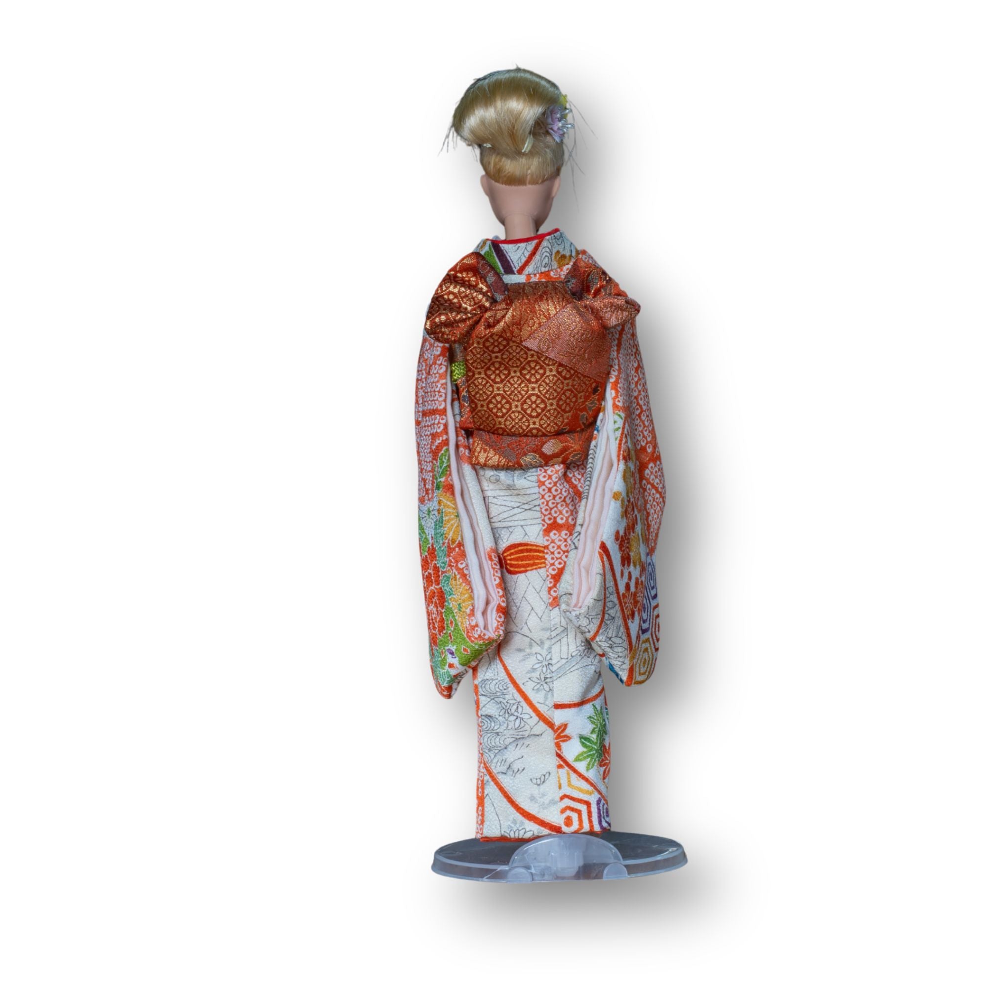 蔵ら ドール着物 ~本物の着物生地で仕立てた着せ替え人形の小さな着物と帯セット~ g