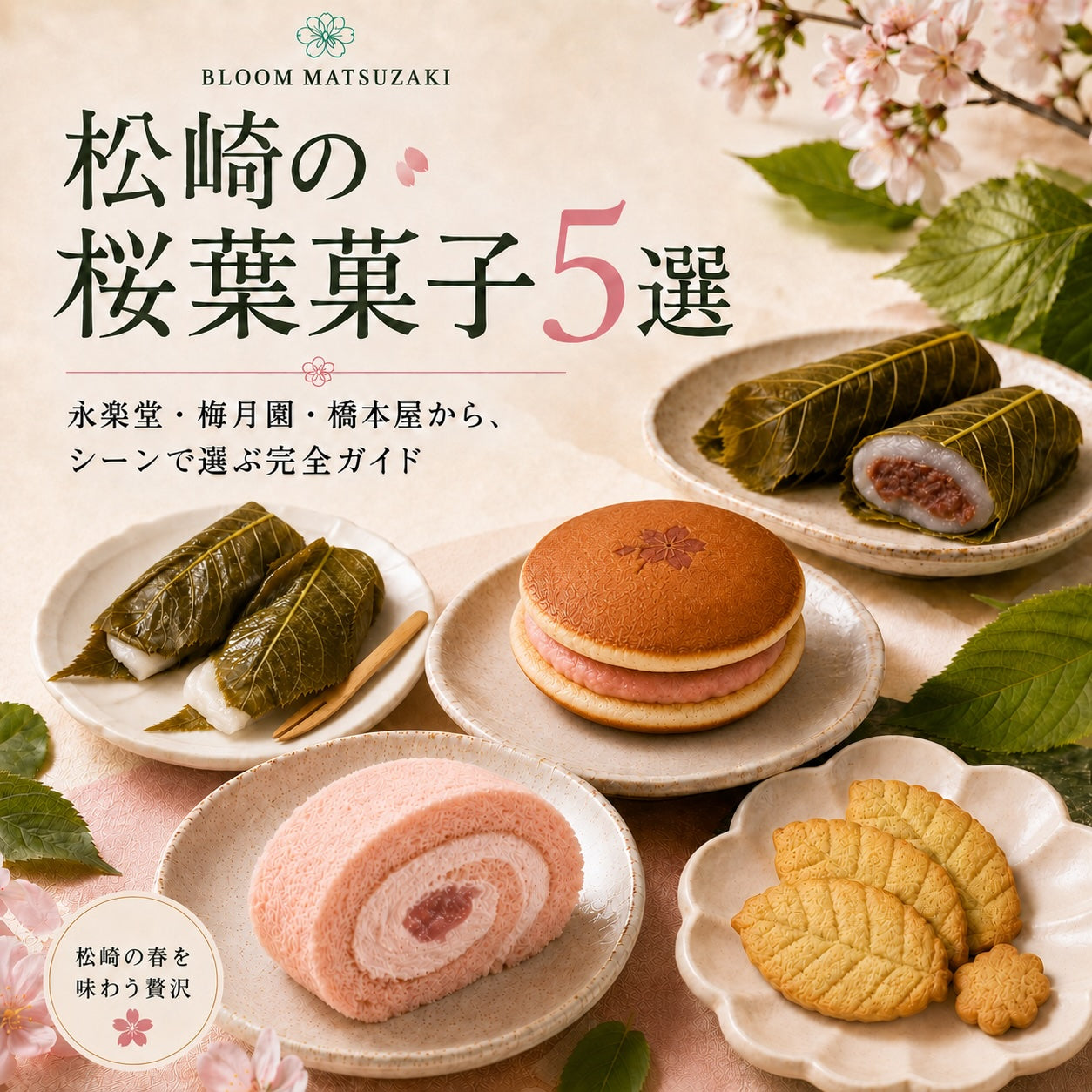 松崎の桜葉菓子5選｜永楽堂・梅月園・橋本屋から、シーンで選ぶ完全ガイド