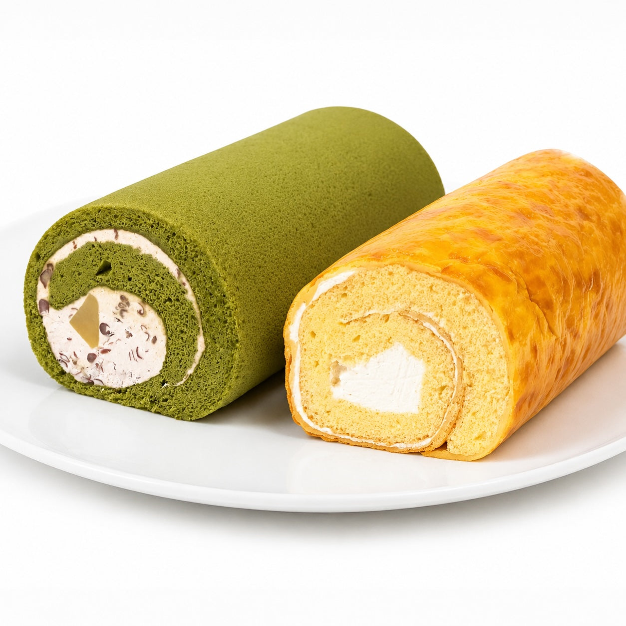 甘泉堂　抹茶ロールケーキ  & シューロールケーキ セット