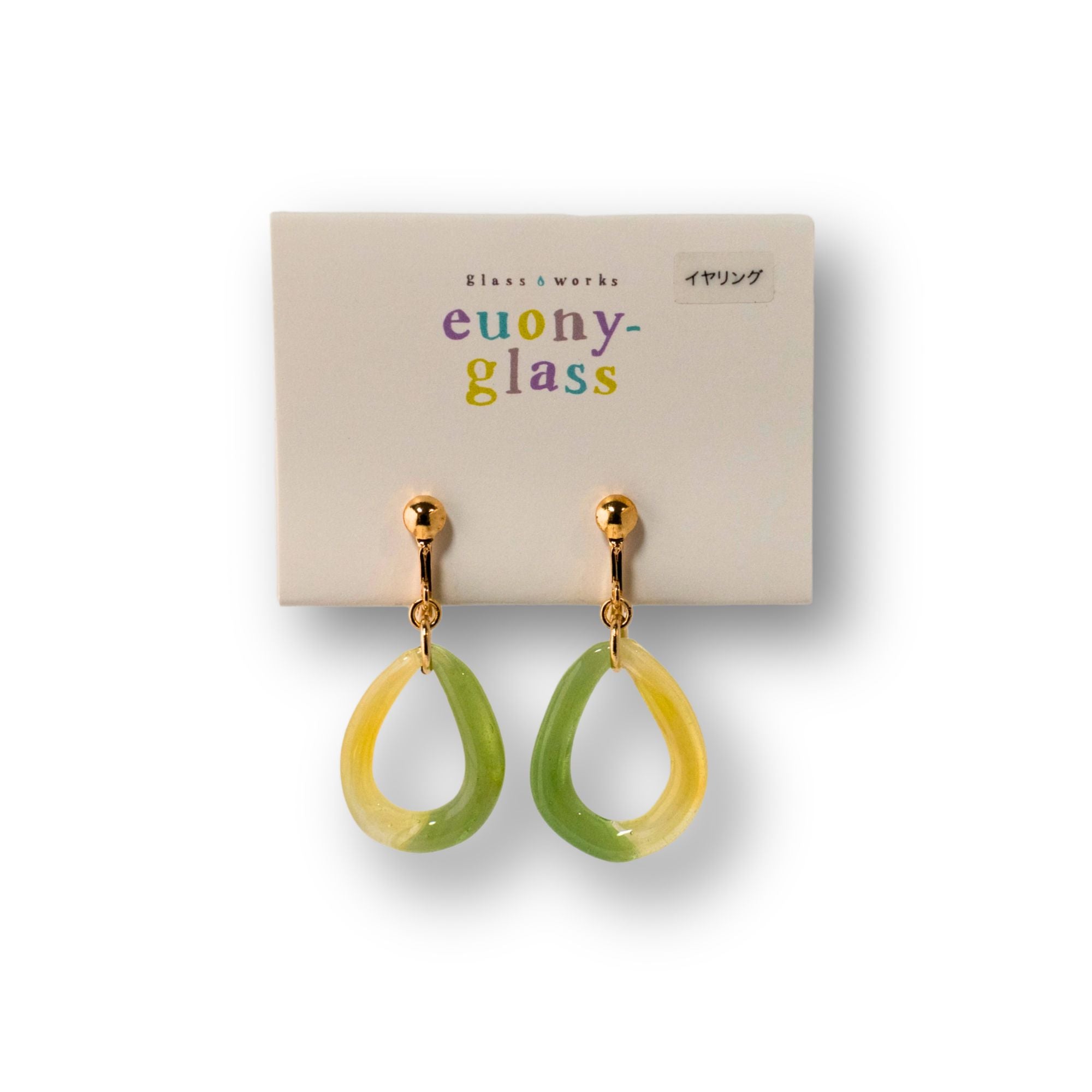 松崎町製Euony-Glass軽量フープイヤリング