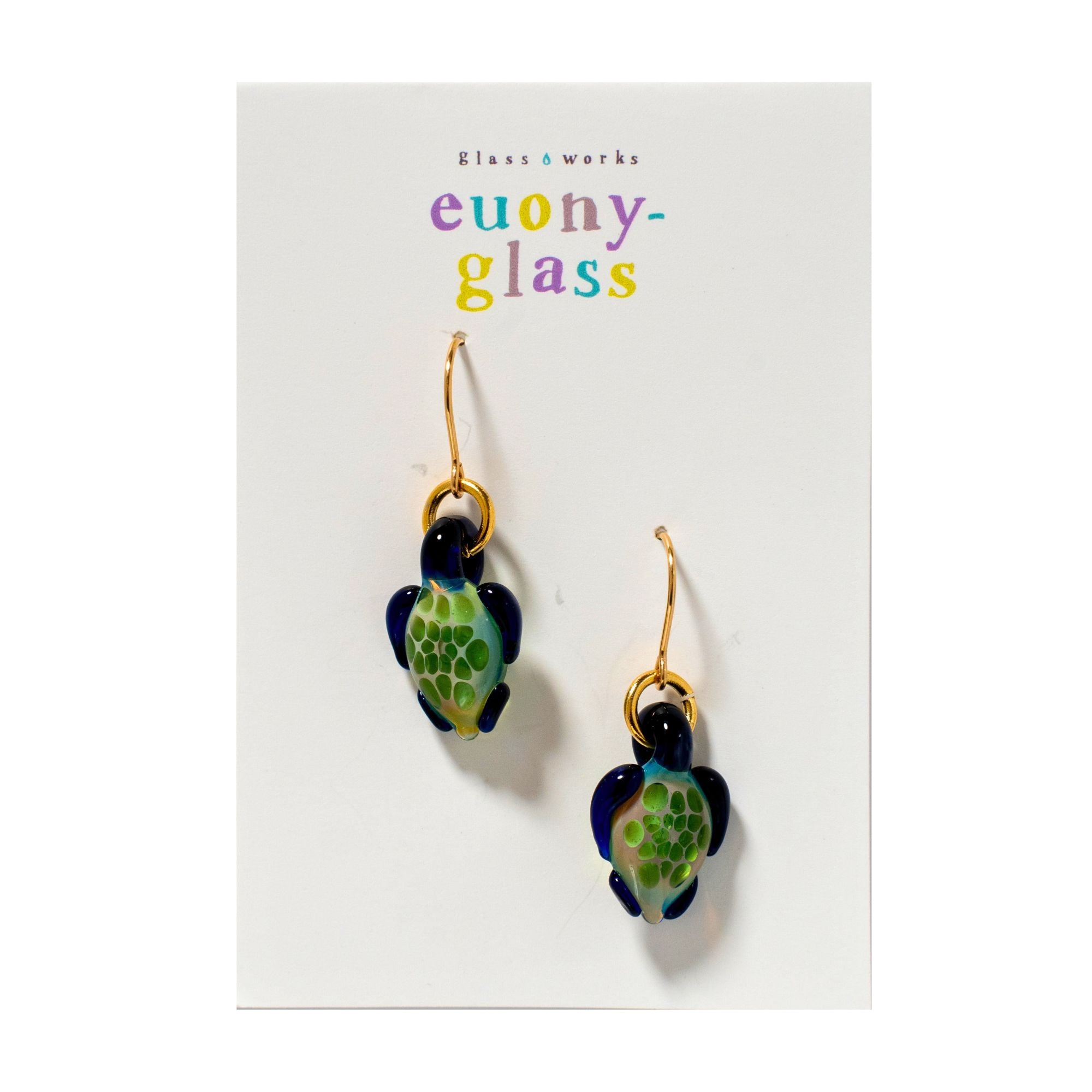 松崎町製 ウミガメピアス Euony-Glass