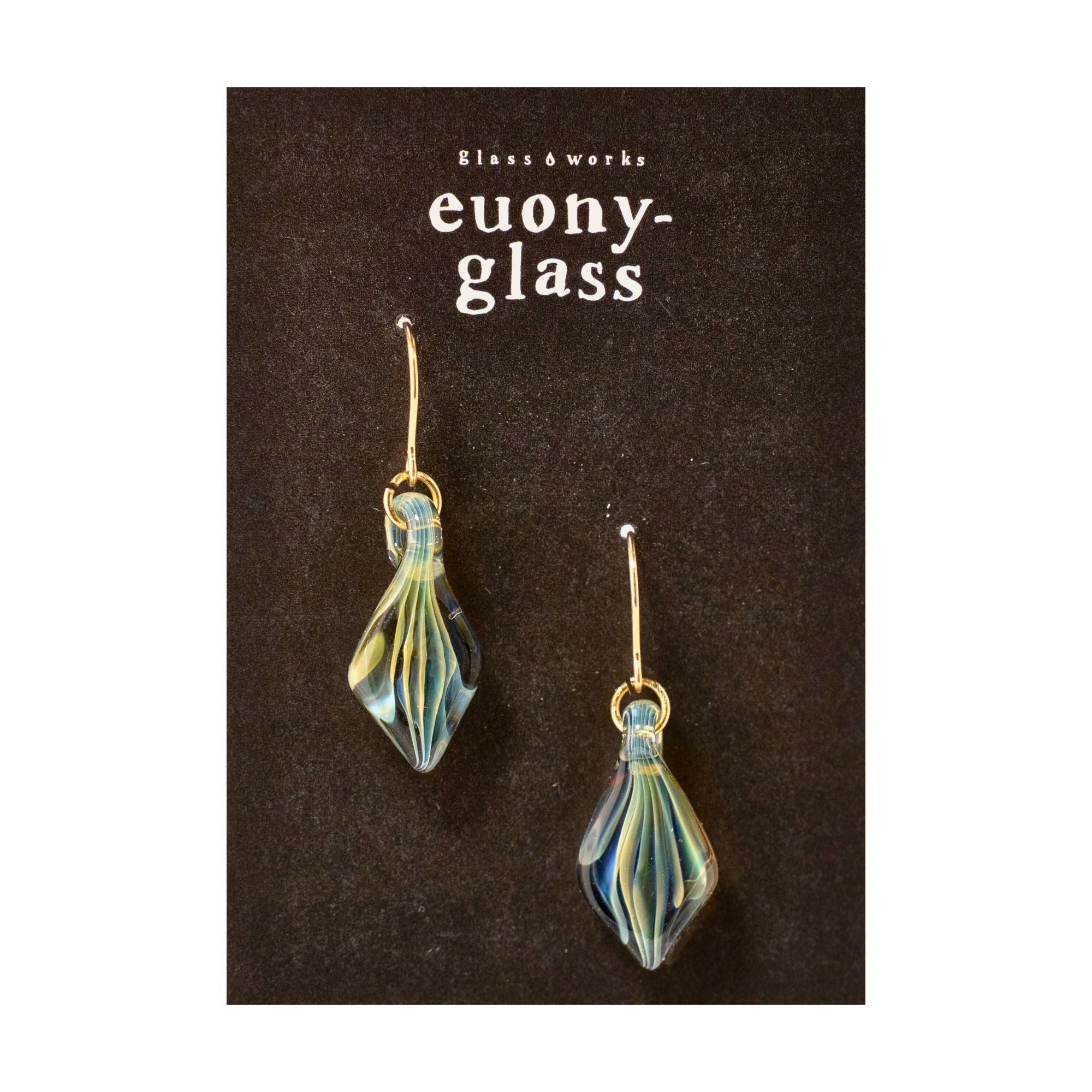松崎町産Euony-Glassストライプピアス